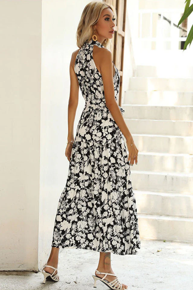 Halter Sleeveless Slit Boho Dress - Image 6