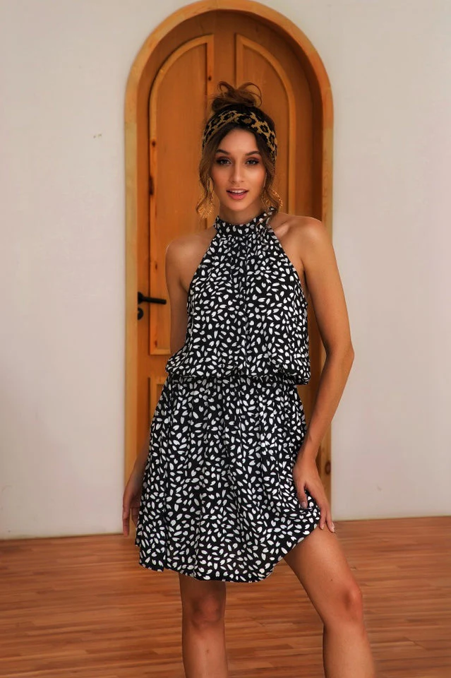 Halter Strapless Mini Dress - Image 3