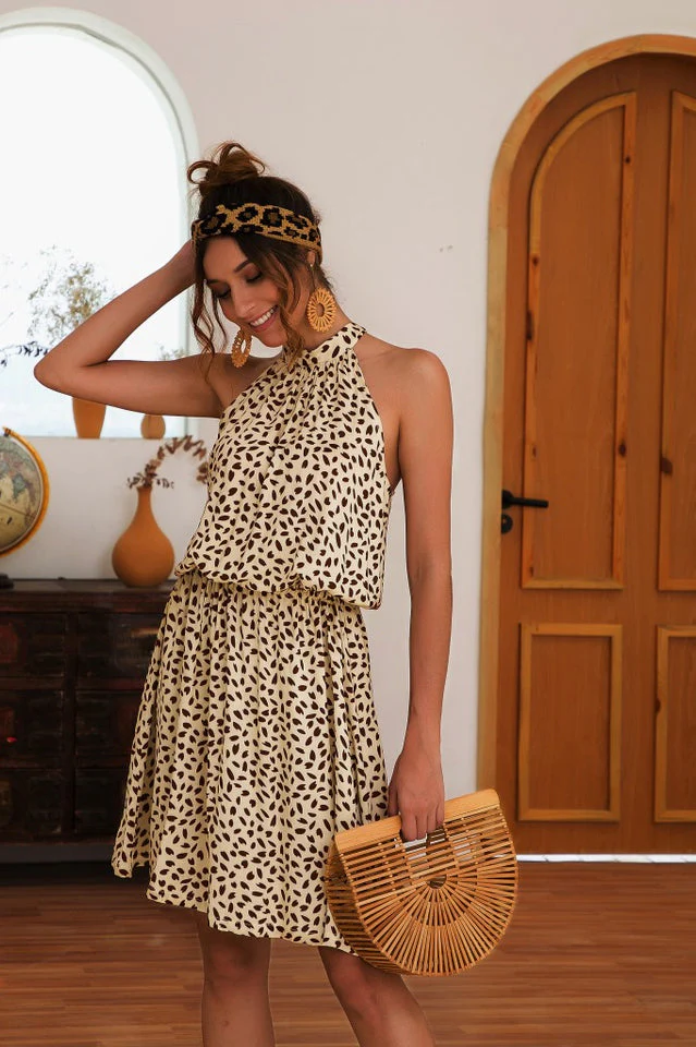 Halter Strapless Mini Dress - Image 3