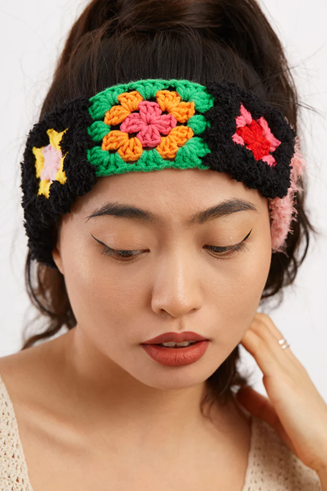 Handmade Ear Warmer Pattern Knit Headband - Image 3