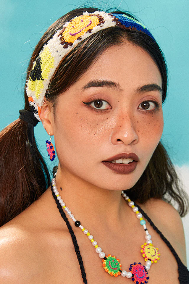 Handmade Smile Pattern Knit Headband - Image 2