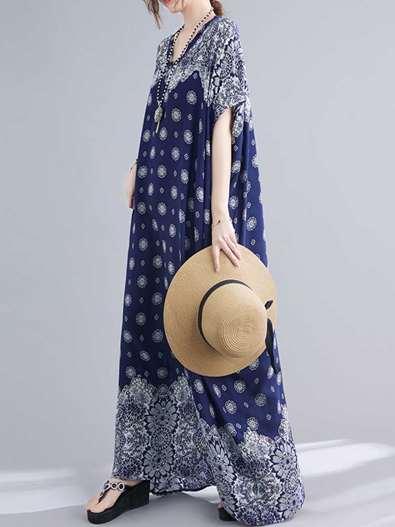 Hear A Song Printed Kaftan Dress - Image 4