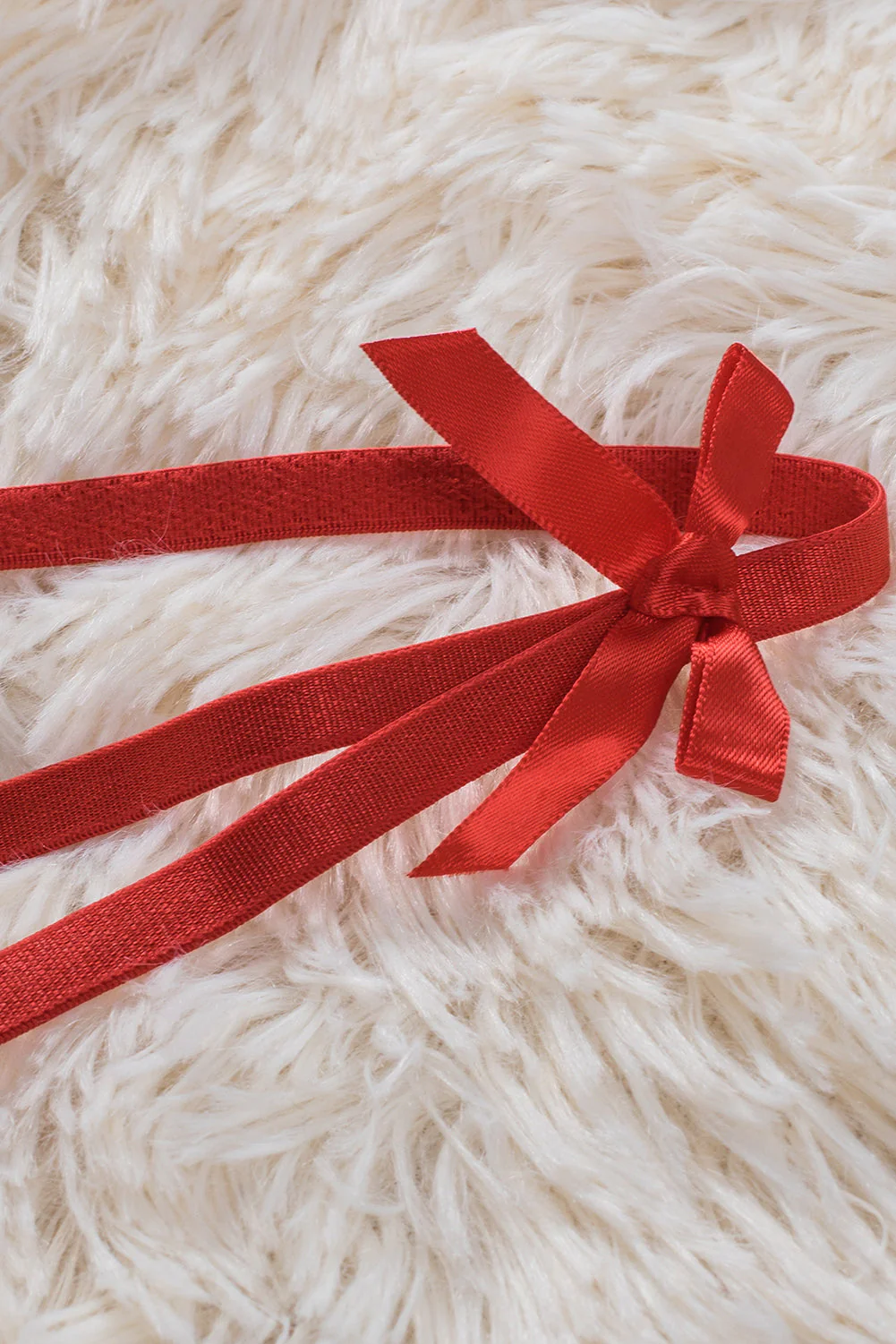 Heart Print Bowknot Decor Bralette Set - Image 33