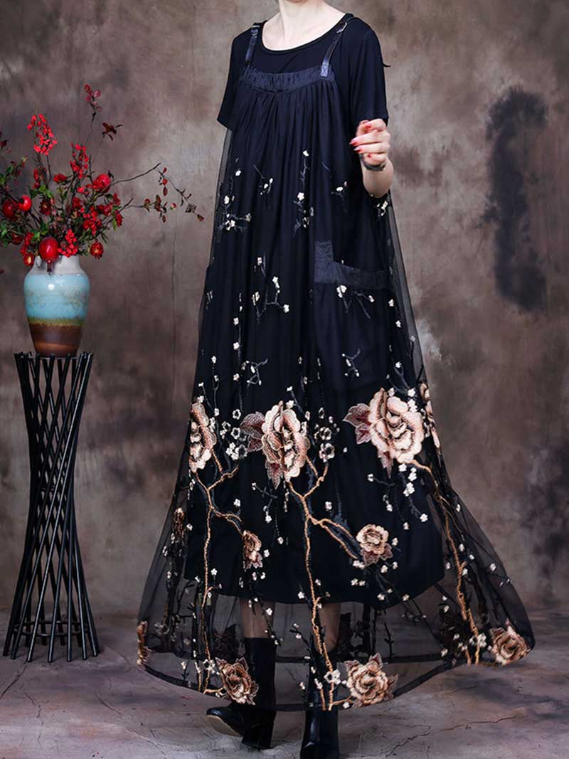 Here's looking Printed Floral Maxi Salopette Dress - Image 6