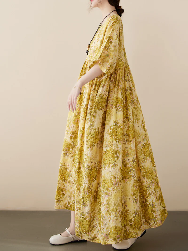 Hey Cottom Round Neck Smock Dress - Image 4