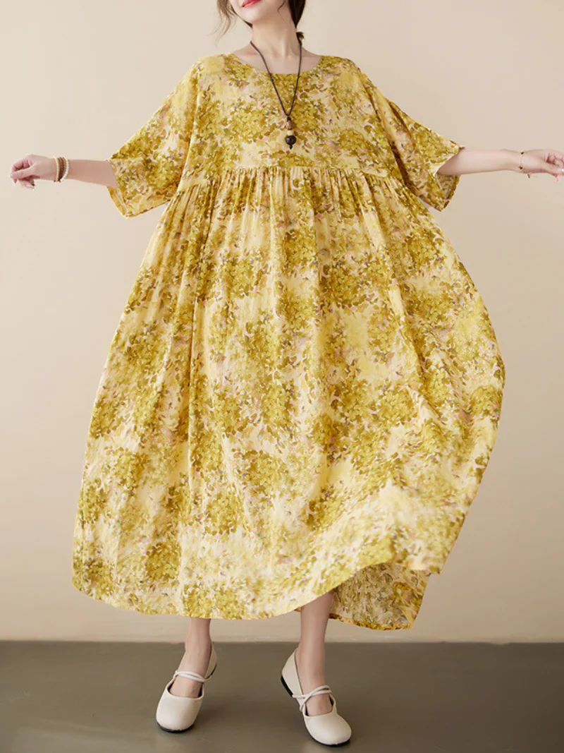 Hey Cottom Round Neck Smock Dress - Image 5
