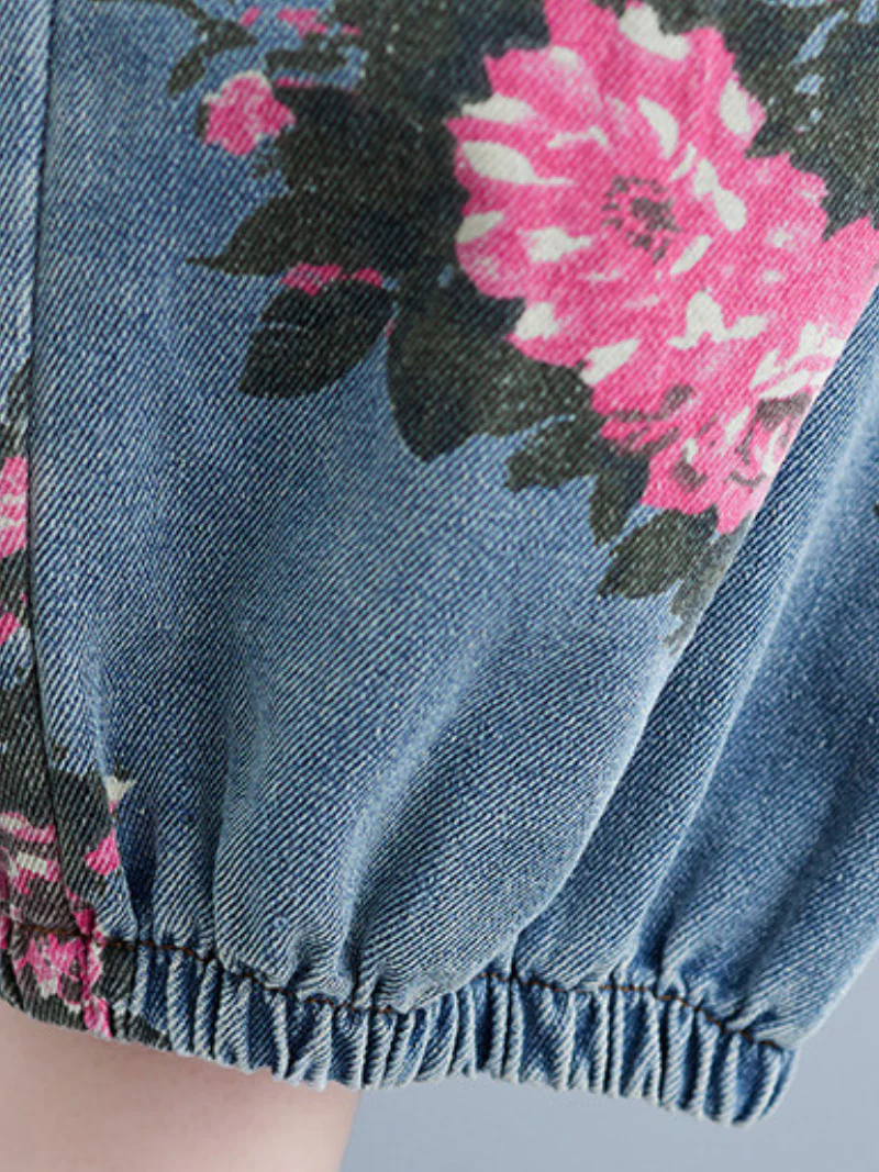 Hey Denim High Waist Loose Baggy Dungarees - Image 5
