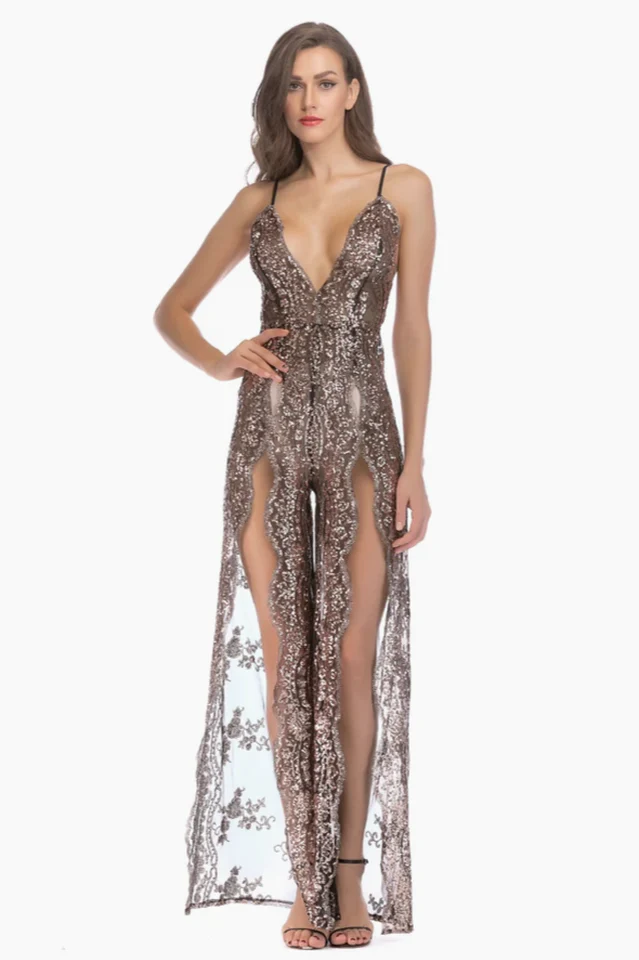 High Slit Backless Boho Cocktail Gown - Image 9