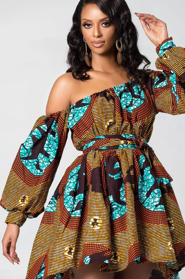High Waist Boho Print Summer Dress - Image 11