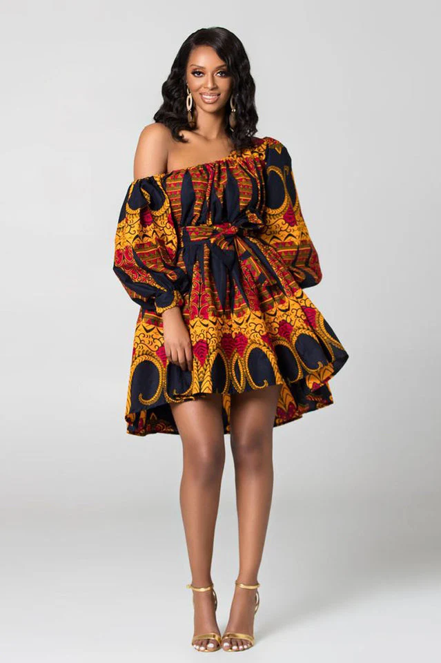 High Waist Boho Print Summer Dress - Image 19