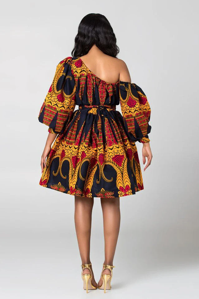 High Waist Boho Print Summer Dress - Image 20