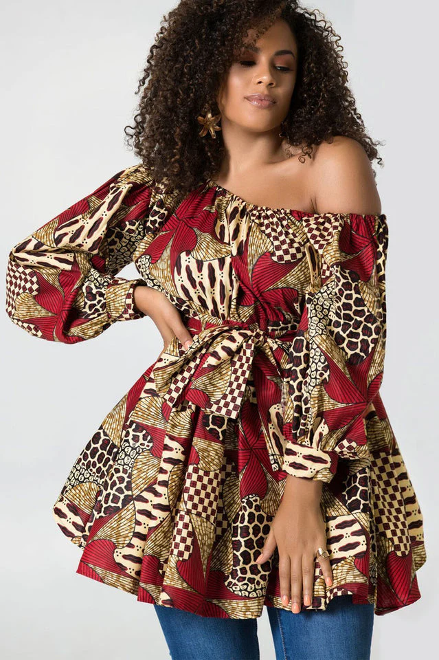 High Waist Boho Print Summer Dress - Image 4