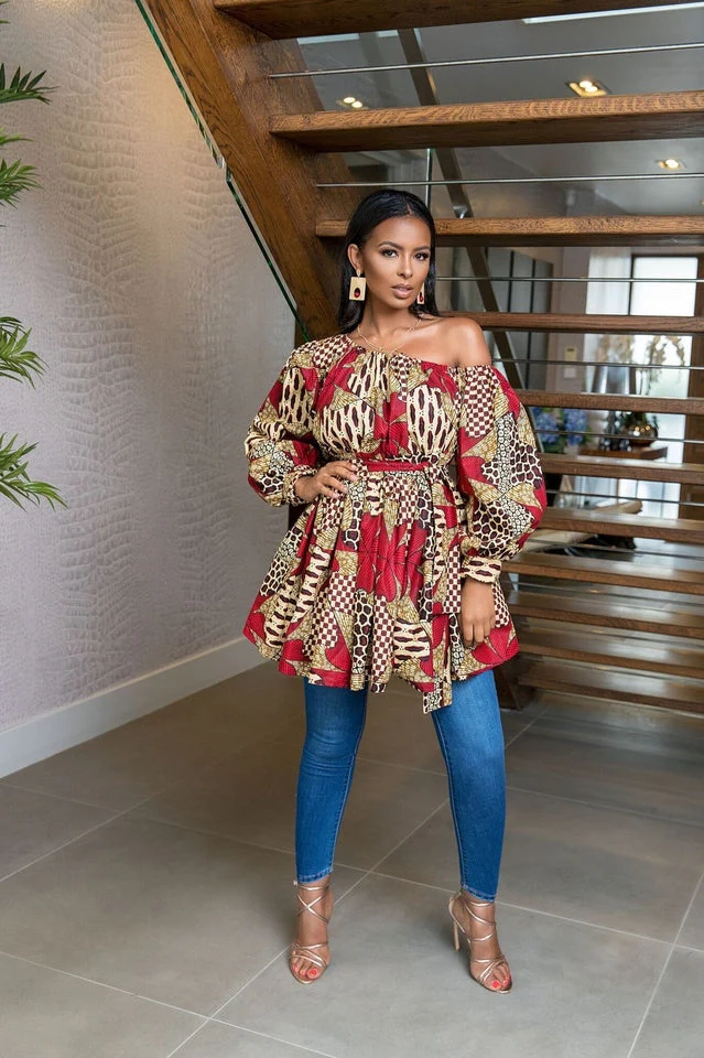 High Waist Boho Print Summer Dress - Image 5