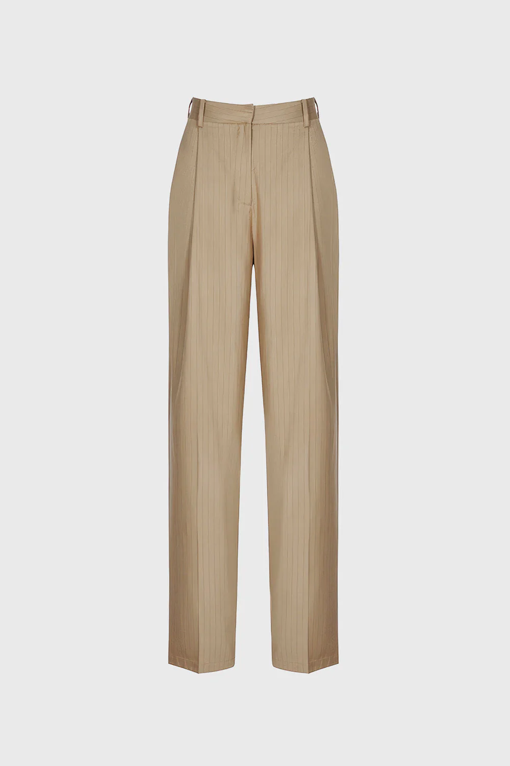 High Waisted Suit Trousers - Brown - Image 2