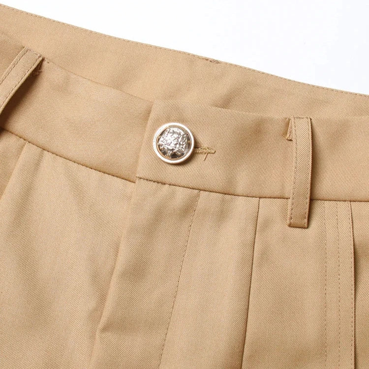 HIGH WaistED WIDE TROUSERS - MUSTARD - Image 8