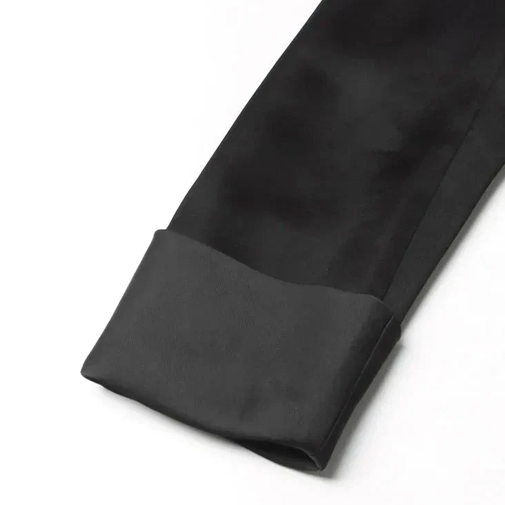 RUFFLE HEM Black Mini Dress - Image 11