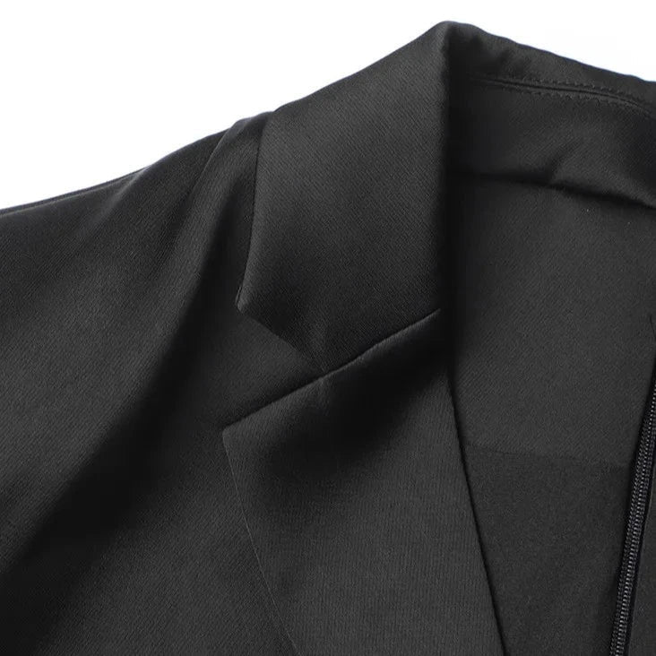 RUFFLE HEM Black Mini Dress - Image 9