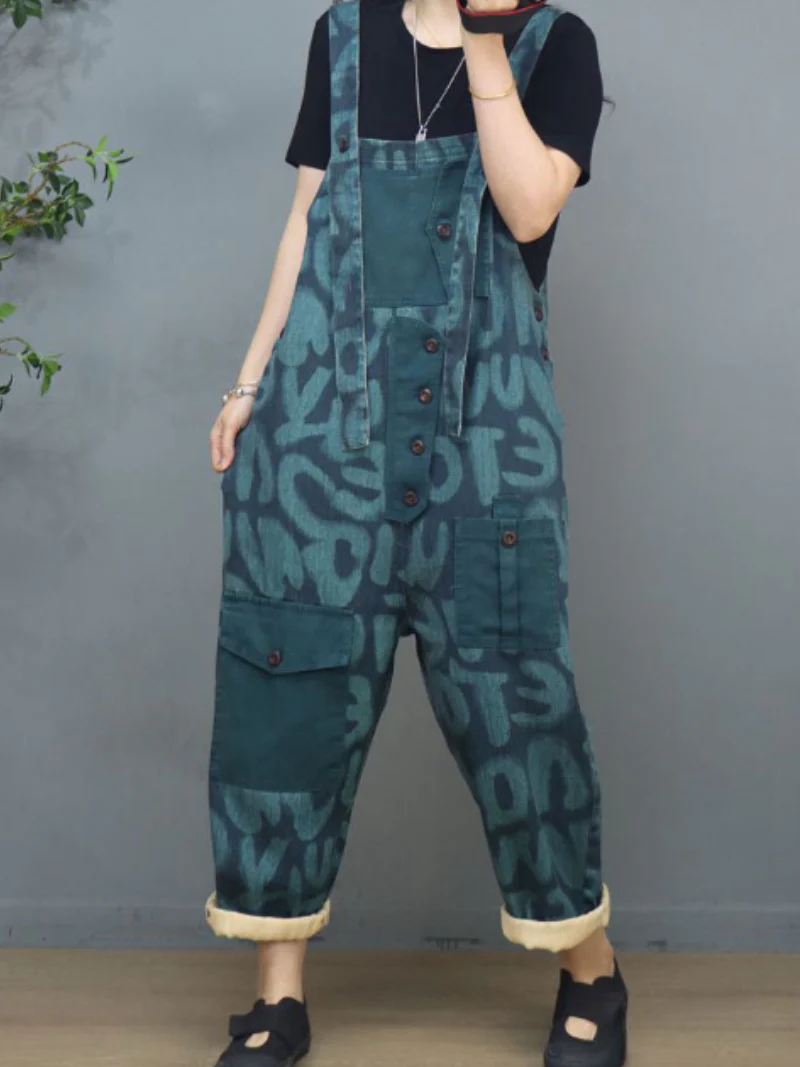Holding My Hand Denim High Waist Overall Dungarees - Image 3
