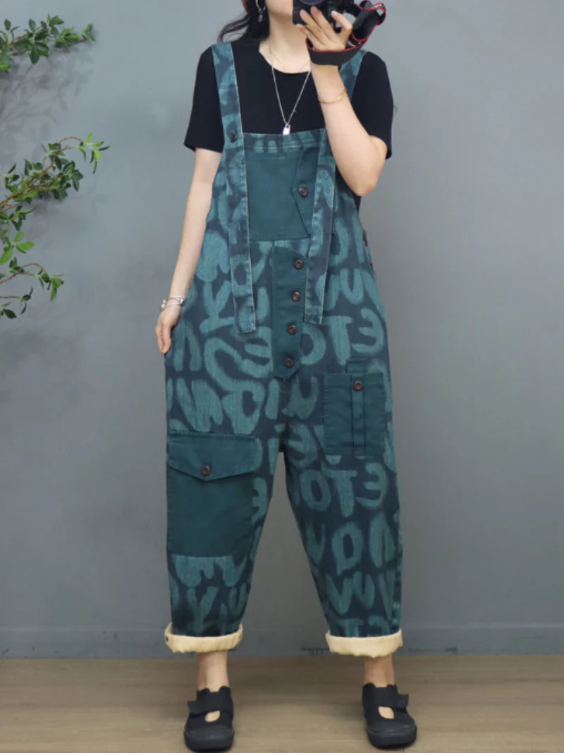 Holding My Hand Denim High Waist Overall Dungarees - Image 5