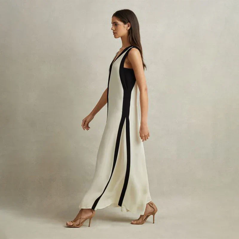 MAXI PUFF V NECK SleeveLESS Dress - Image 2