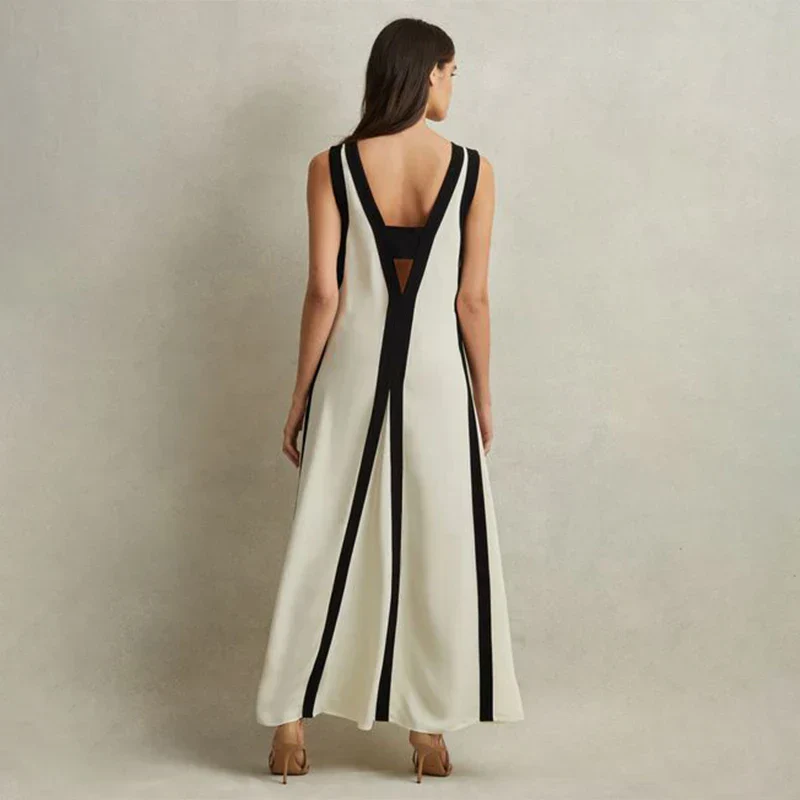 MAXI PUFF V NECK SleeveLESS Dress - Image 3
