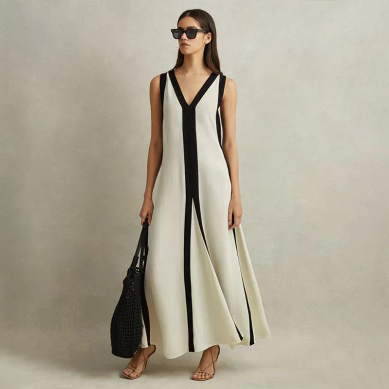 MAXI PUFF V NECK SleeveLESS Dress - Image 4