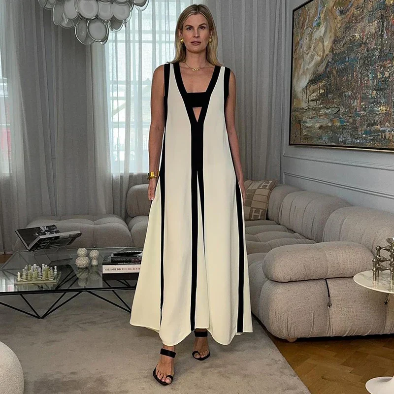MAXI PUFF V NECK SleeveLESS Dress - Image 5