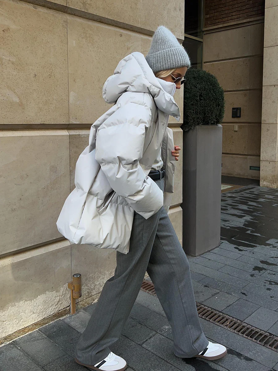 Hooded Down Quilted Jacket - Image 14