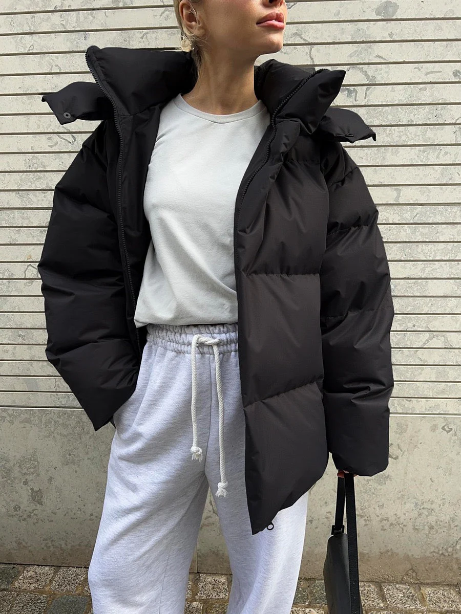 Hooded Down Quilted Jacket - Image 4