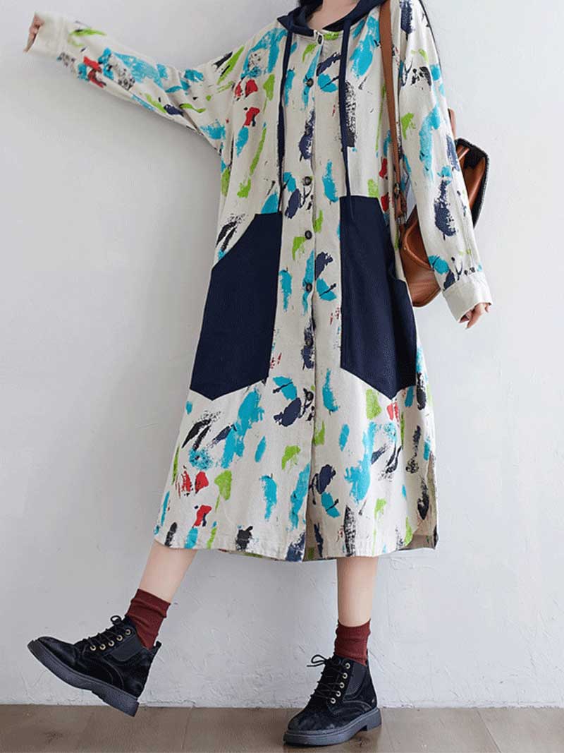 I believe in love Hooded Jacket Style Midi Dress - Image 8