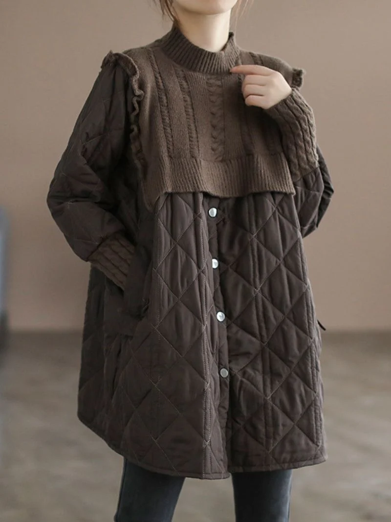 I'm look Pretty With Warm Cotton-Padded Jacket Coat - Image 2