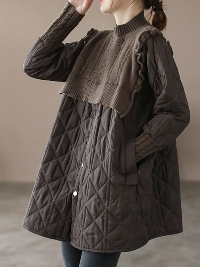 I'm look Pretty With Warm Cotton-Padded Jacket Coat - Image 6