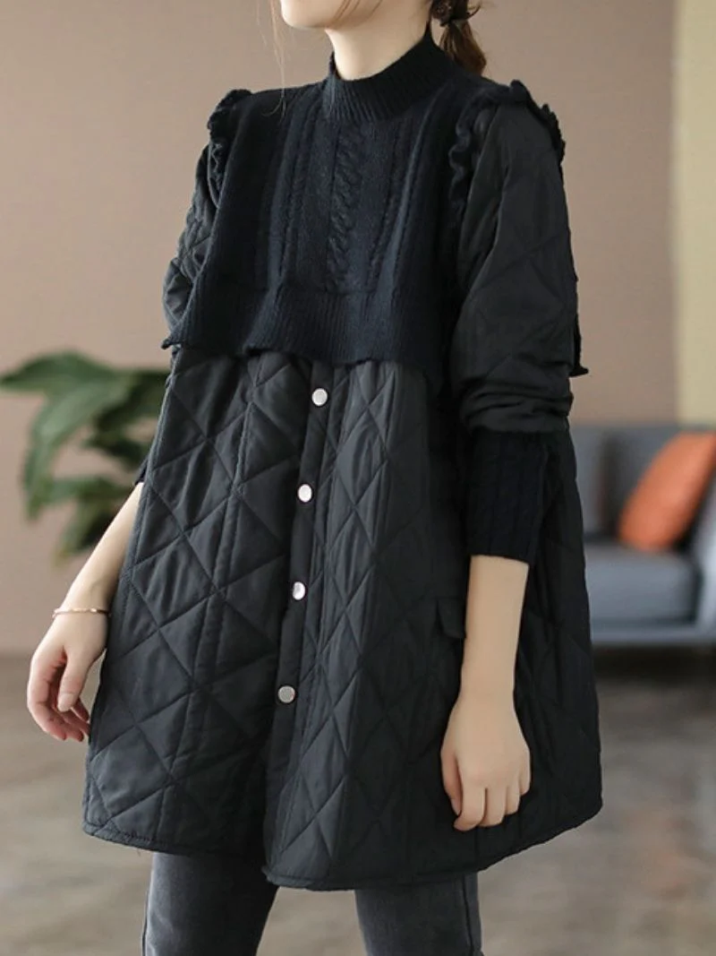I'm look Pretty With Warm Cotton-Padded Jacket Coat - Image 8