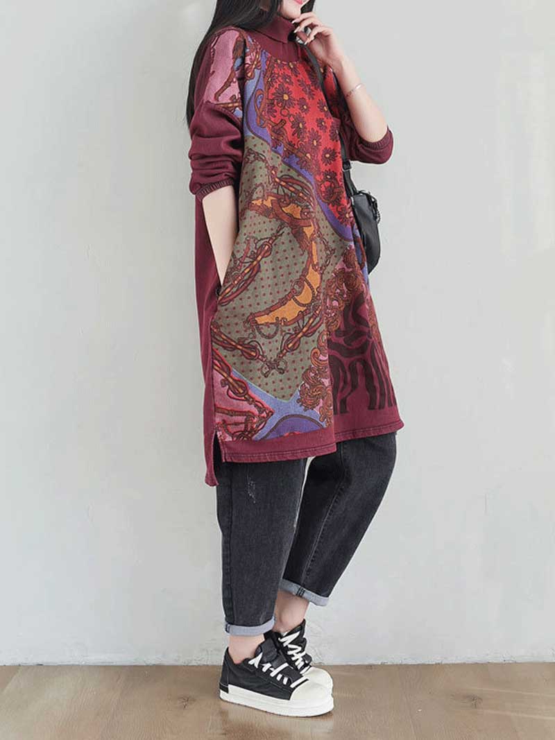 I'm stronger High-Neck Sweater Midi Dress - Image 11