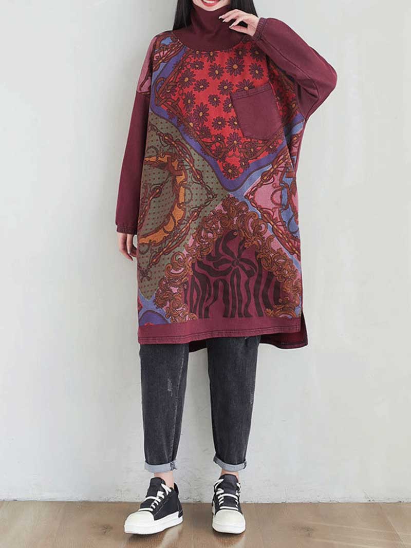 I'm stronger High-Neck Sweater Midi Dress - Image 14