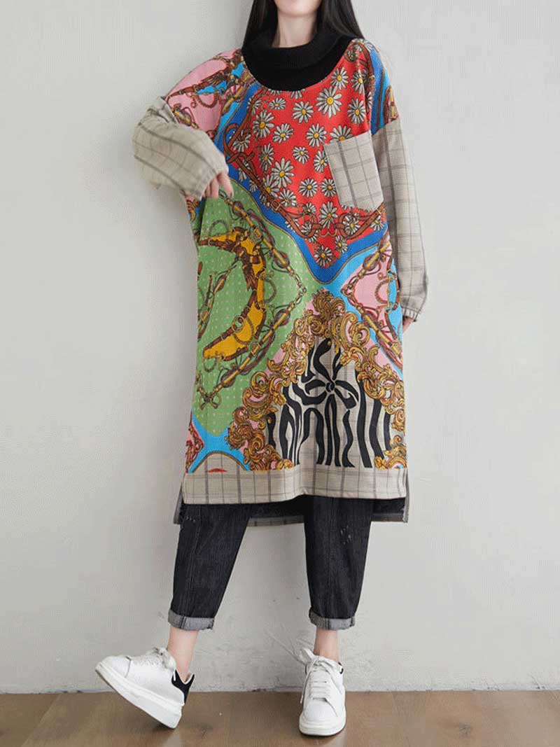 I'm stronger High-Neck Sweater Midi Dress - Image 7