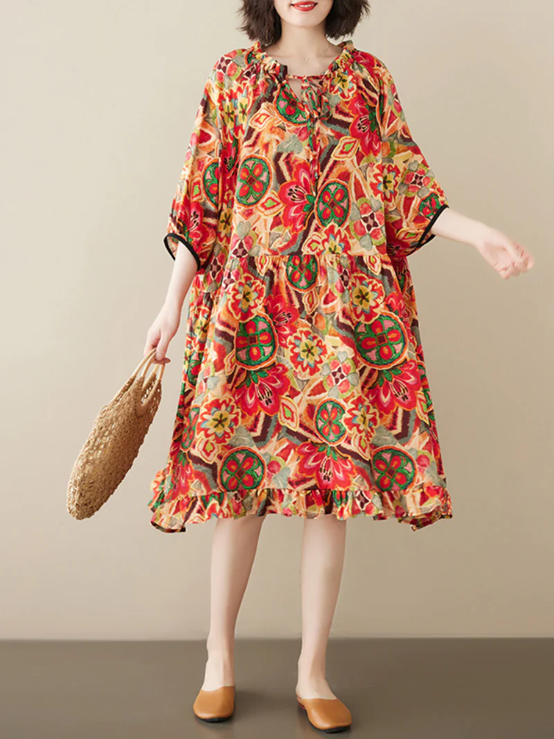 In My Heart bat Sleeve Midi Dress - Image 5