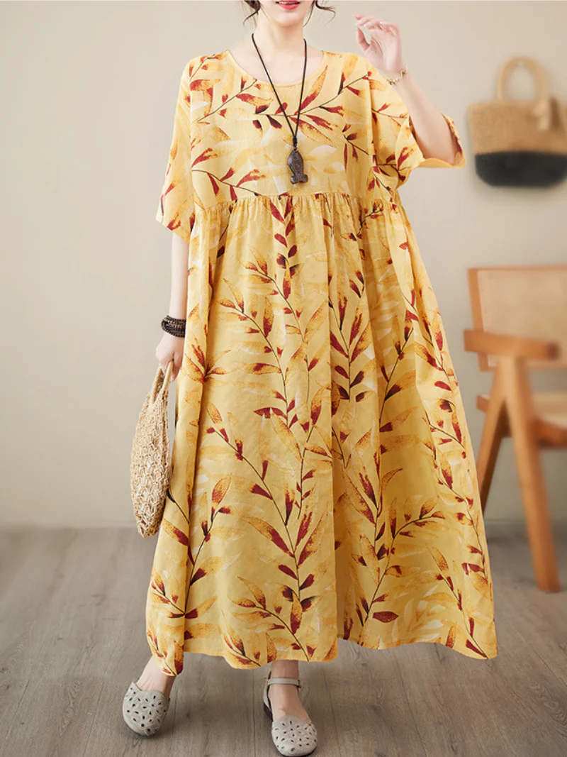 In Your Eyes Round Neck Floral Smock Dress - Image 4