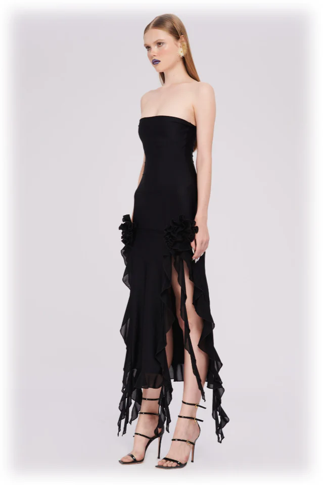 Irregular Tulle Bandeau Dress - Image 12