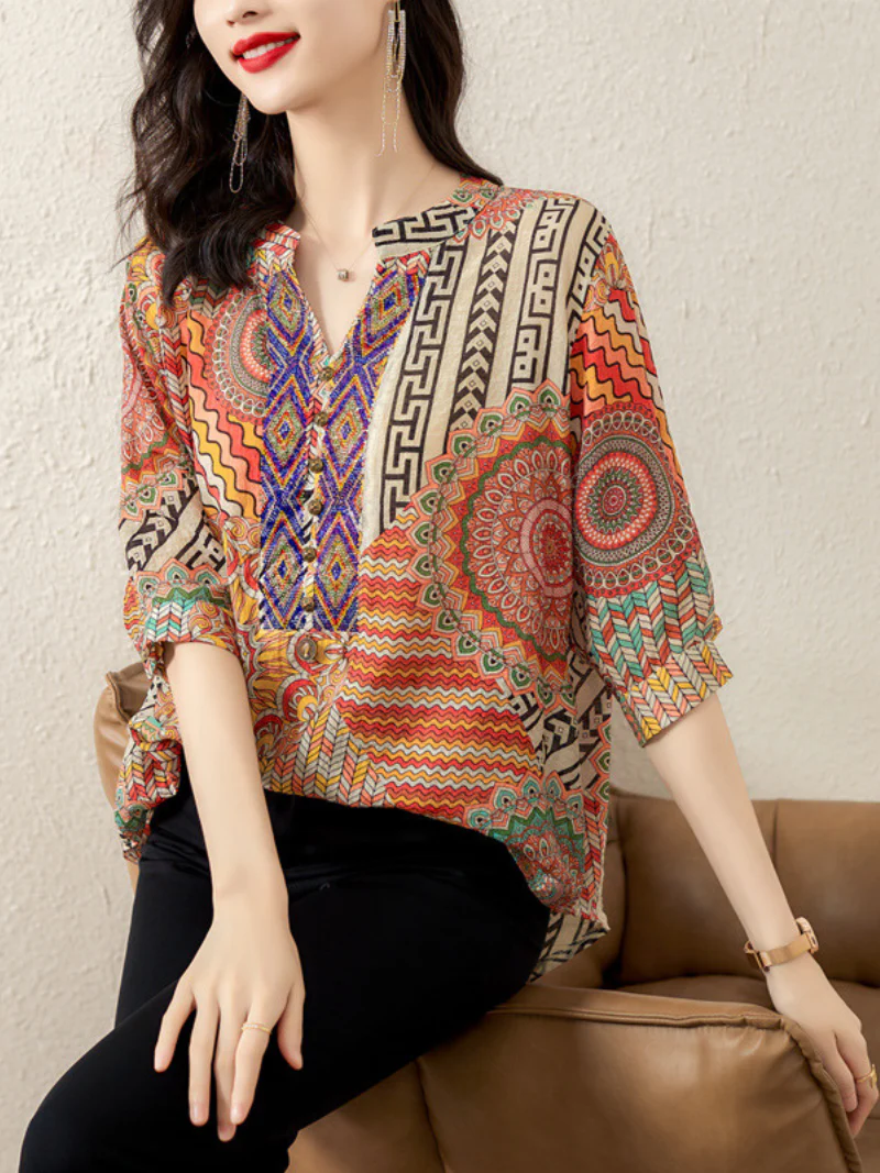 Is My Dreamy Printing Short-Sleeved Tops - Image 11