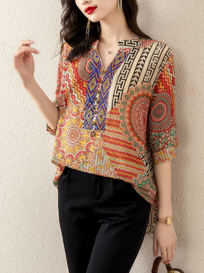 Is My Dreamy Printing Short-Sleeved Tops - Image 3