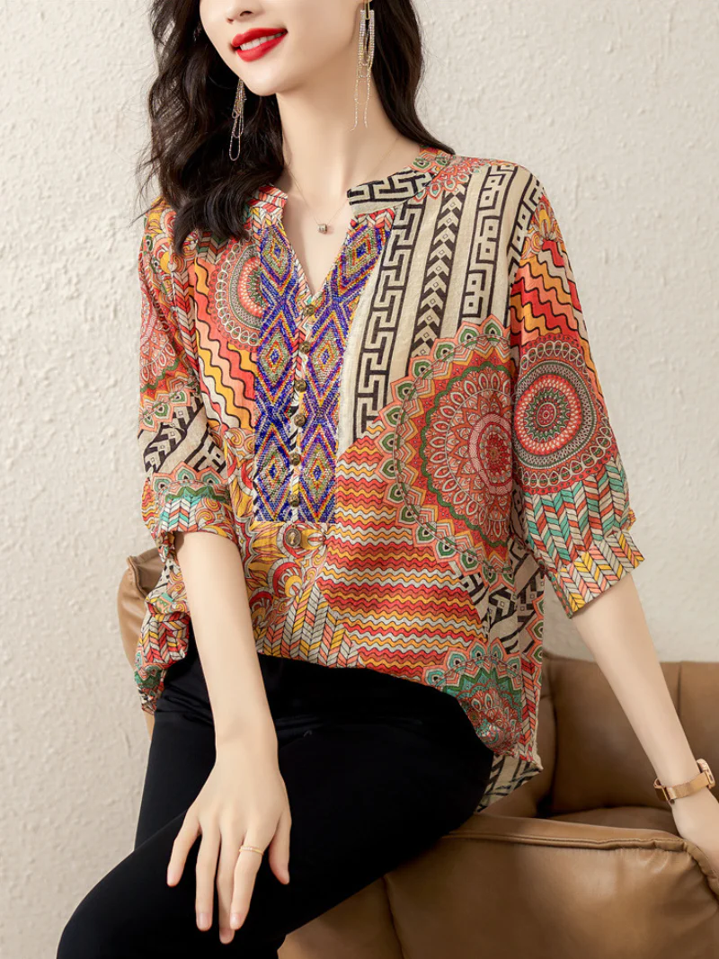 Is My Dreamy Printing Short-Sleeved Tops - Image 4