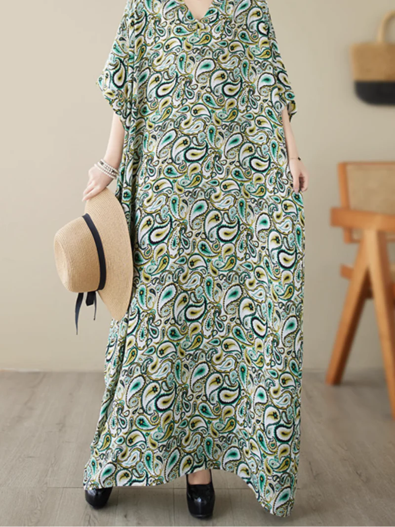 Island Serenity Summer Kaftan Dress - Image 2