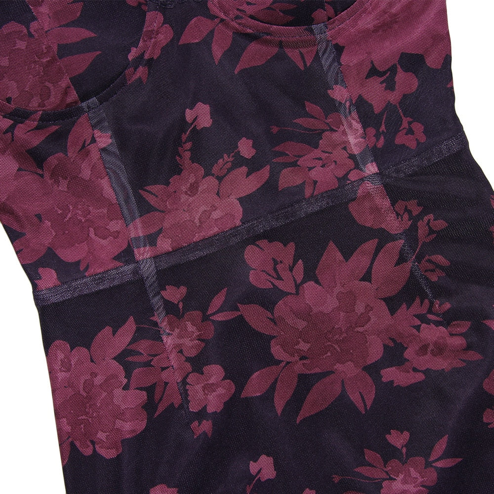 CHINATSU BURGUNDY Lace UP MAXI Dress - Image 8