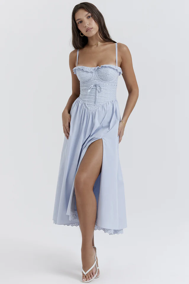 Jaime Broderie Anglais Midi Sundress - Image 4