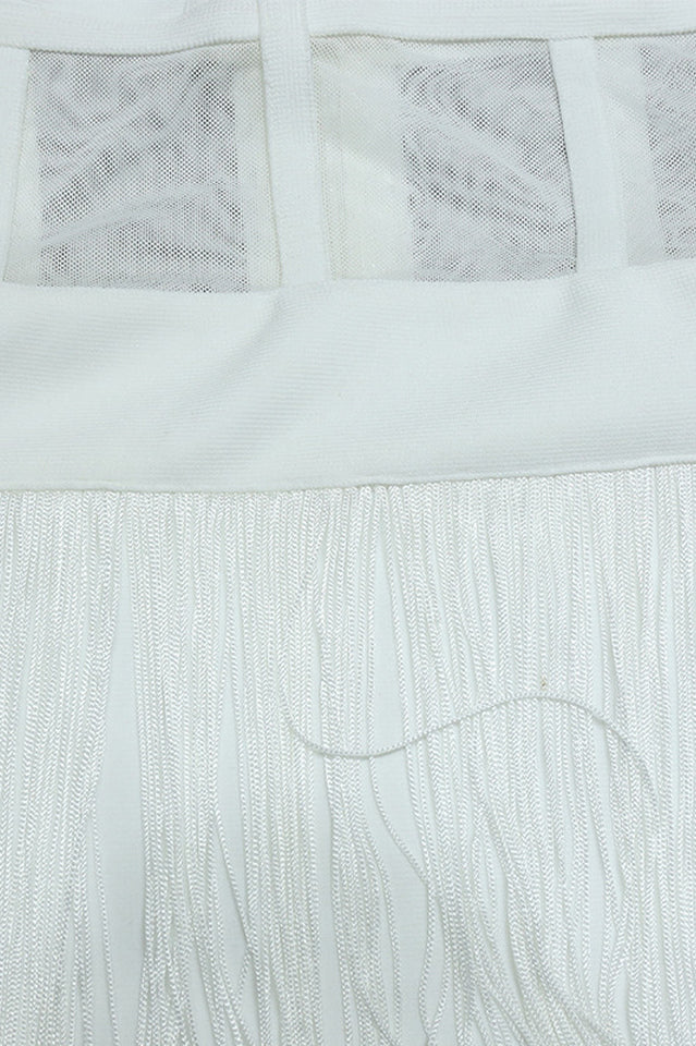 Jamila White Fringe Dress - Image 7