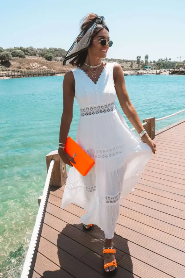 Jessica White Maxi Dress - Image 5