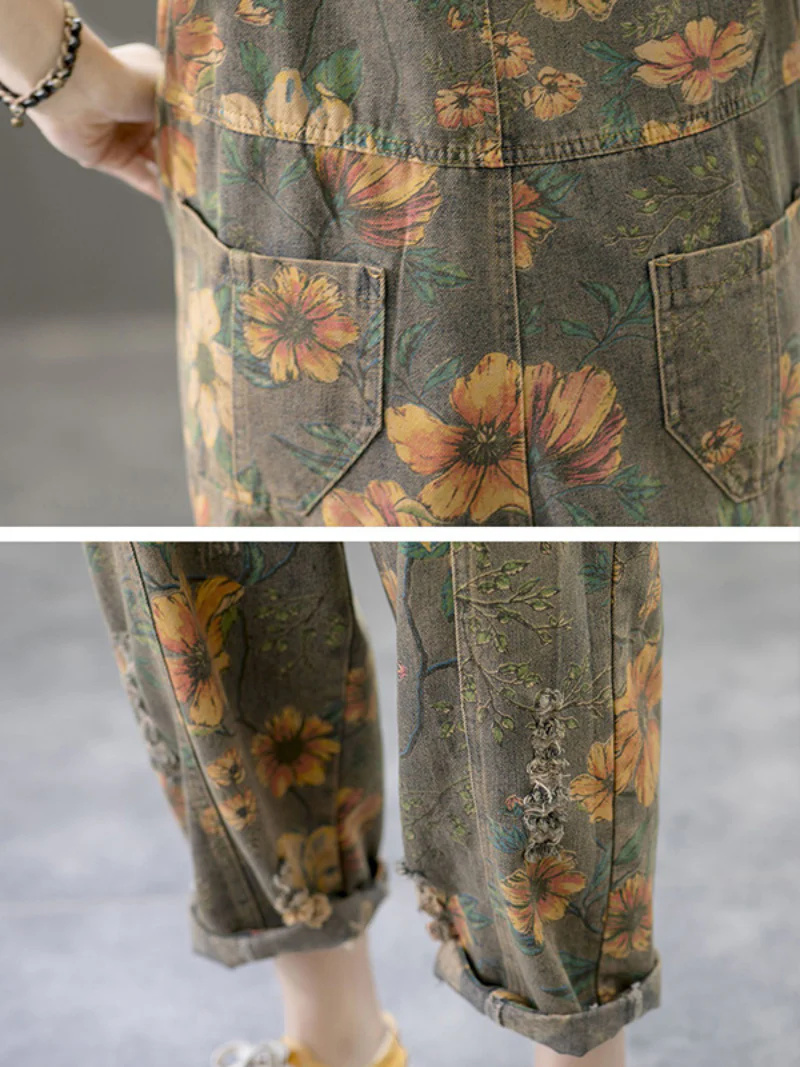 Jump For Joy Floral Overalls Dungaree - Image 7