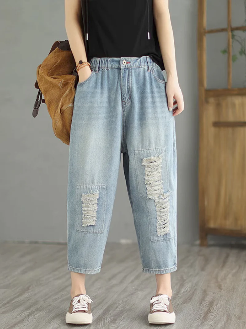 Just My Size Denim Natural Waist Bottom Pant - Image 3