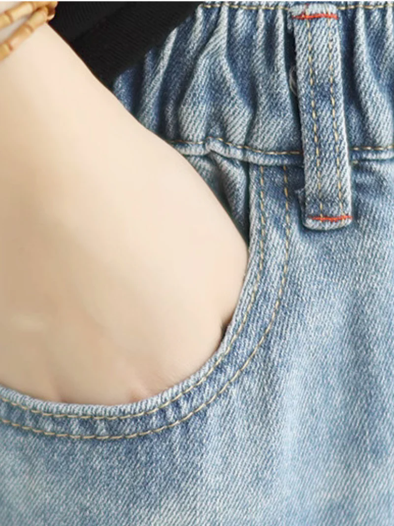 Just My Size Denim Natural Waist Bottom Pant - Image 4